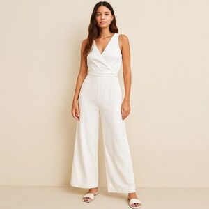 🤍 Chino‎ by Anthropologie White Linen Jumpsuit | Women’s 6